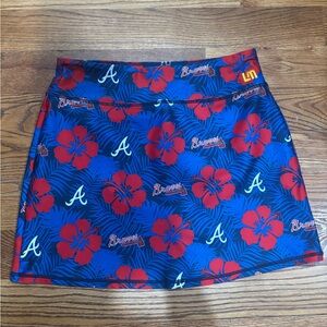 Blue and Red Floral Atlanta Braves Sports Skirt